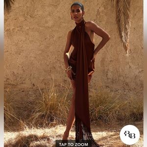 Rat and boa Serafia dress cocoa